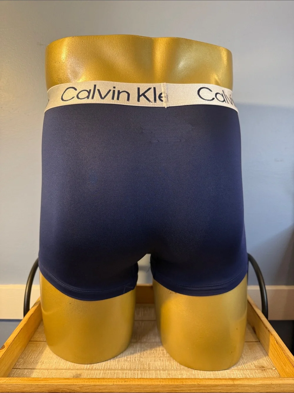 Calvin Klein Navy Blue Performance Boxer Briefs Large